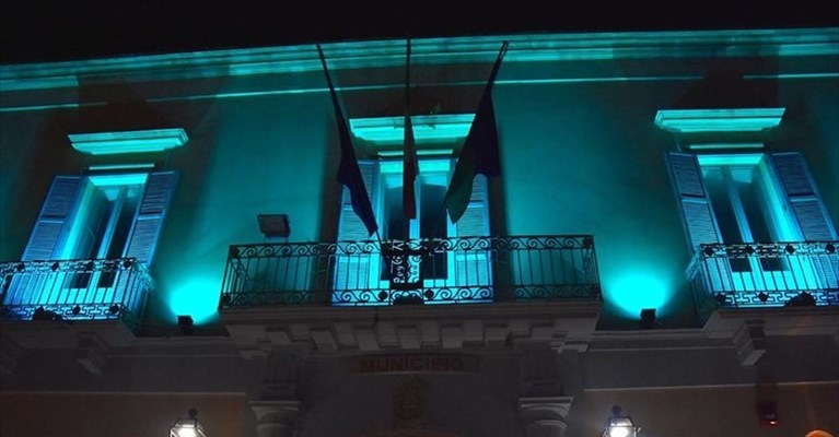 Palazzo di città di blu - Foto di repertorio