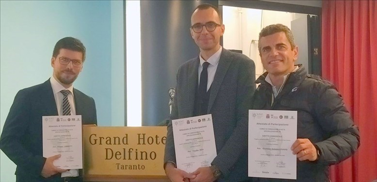 Tre avvocati di Massafra al corso di formazione di alta specializzazione in Diritto Ambientale