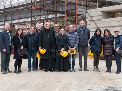 Nuova chiesa di San Leopoldo, sopralluogo del Vescovo