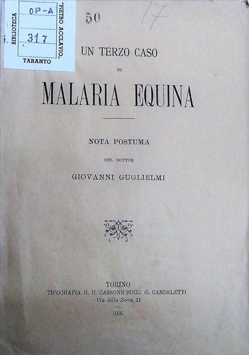 Pubblicazione scientifica del dottor Giovanni Guglielmi