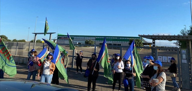 Sit-in delle lavoratrici del 15 giugno