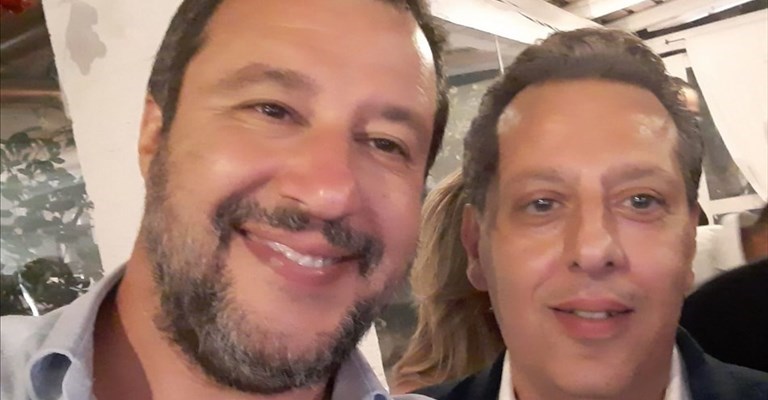 Matteo Salvini e Roberto Giovinazzi Matteo Salvini e Roberto Giovinazzi