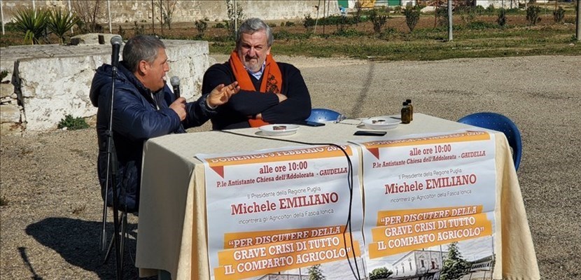 Francesco Tracquilio con Michele Emiliano