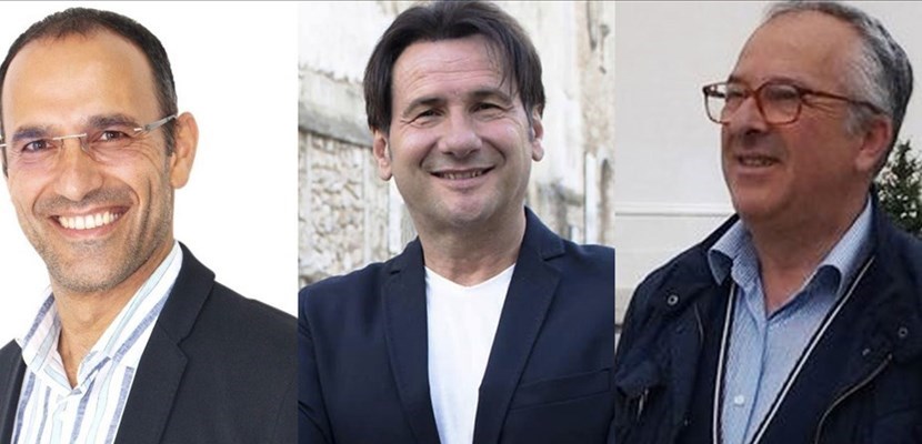 I candidati Cefalo, Frigiola e Solazzo I candidati Cefalo, Frigiola e Solazzo