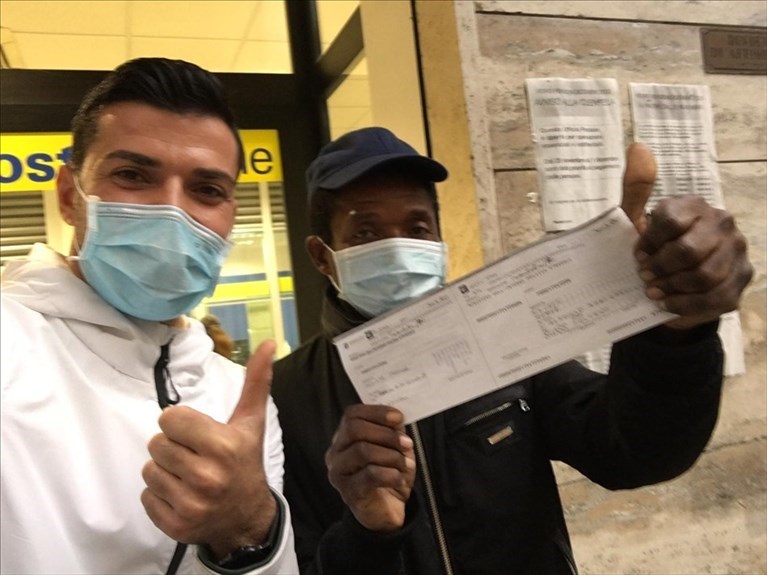 Pierfrancesco Caragnano e Momar Ndiaye Pierfrancesco Caragnano e Momar Ndiaye