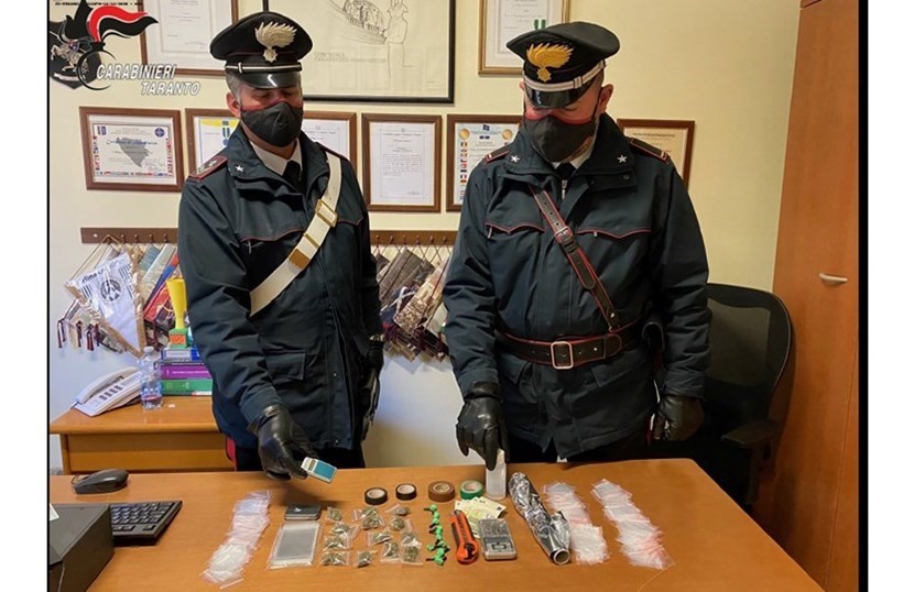 Spaccio di stupefacenti, in arresto un diciannovenne di Castellaneta