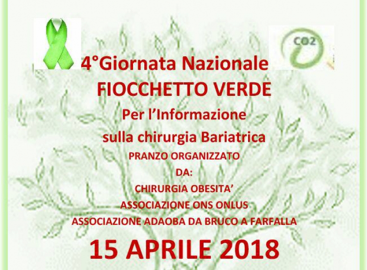 CHIRURGIA BARIATRICA, A CASTELLANETA MARINA LA QUARTA GIORNATA DEL FIOCCHETTO VERDE