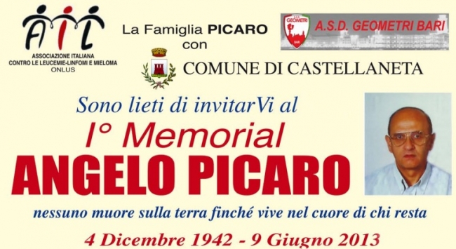 AL DE BELLIS IL 1° MEMORIAL ANGELO PICARO