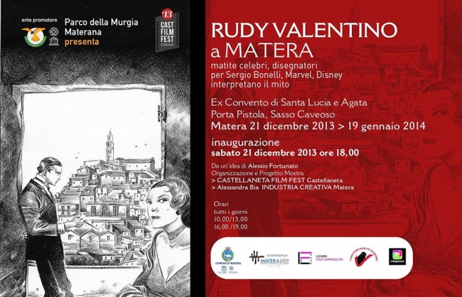 RUDY VALENTINO A FUMETTI IN MOSTRA A MATERA