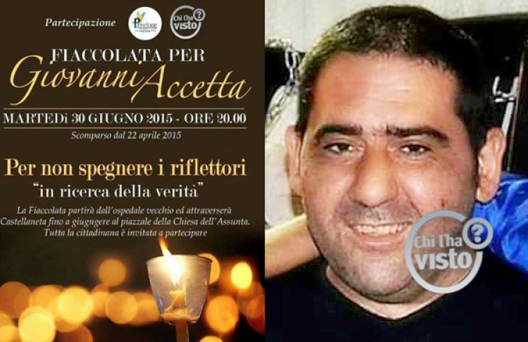 CASTELLANETA, UNA FIACCOLATA PER GIOVANNI ACCETTA CASTELLANETA, UNA FIACCOLATA PER GIOVANNI ACCETTA