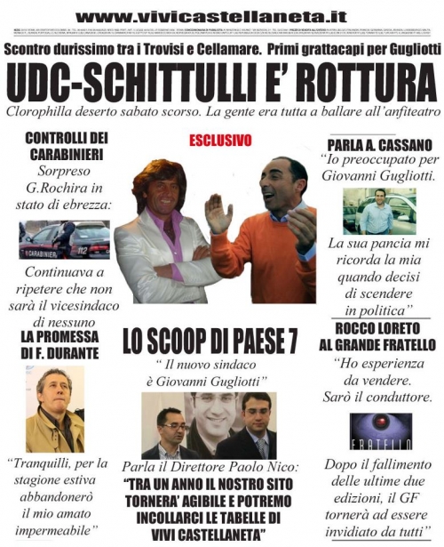 UDC-SCHITTULLI: E' ROTTURA