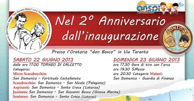 BUON COMPLEANNO ORATORIO DON BOSCO! BUON COMPLEANNO ORATORIO DON BOSCO!