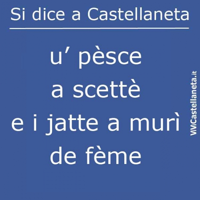 U' PÈSCE A SCETTÈ...