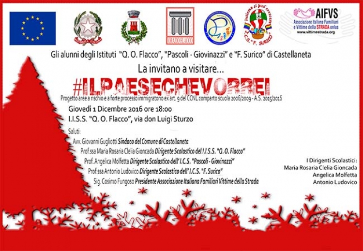 IL PAESE CHE VORREI: FLACCO, PASCOLI-GIOVINAZZI E SURICO UNITE PER IL TERRITORIO IL PAESE CHE VORREI: FLACCO, PASCOLI-GIOVINAZZI E SURICO UNITE PER IL TERRITORIO