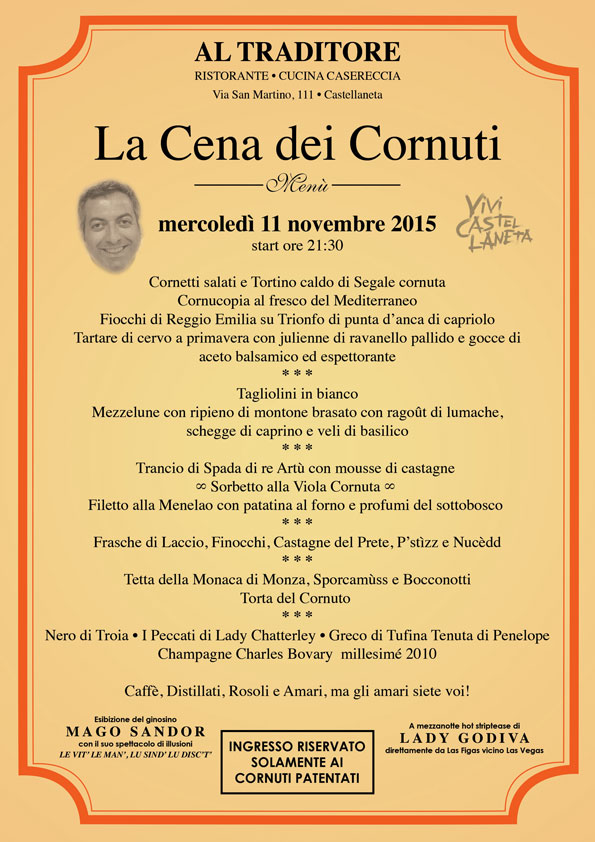LA FESTA DEI CORNUTI LA FESTA DEI CORNUTI