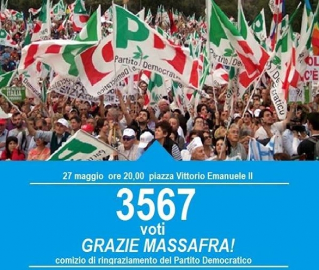 COMIZIO DI RINGRAZIAMENTO DEL PARTITO DEMOCRATICO