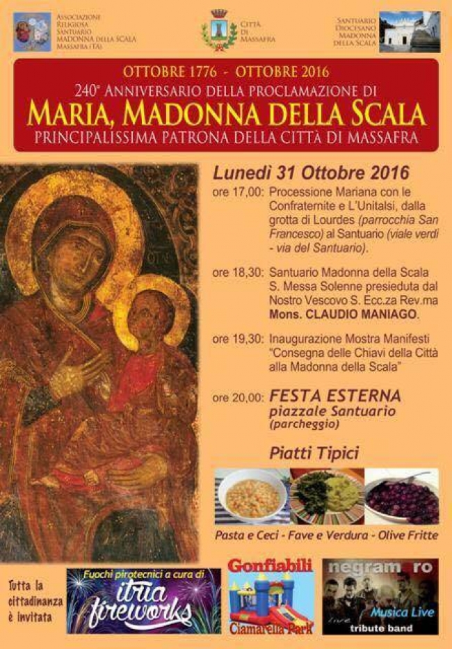 240 ANNI DALLA PROCLAMAZIONE DELLA MADONNA DELLA SCALA COME PATRONA DELLA CITTÀ