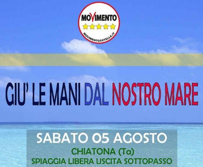 GIÙ LE MANI DAL NOSTRO MARE FA TAPPA A CHIATONA GIÙ LE MANI DAL NOSTRO MARE FA TAPPA A CHIATONA