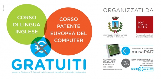 CORSI GRATUITI: INFORMATICA E LINGUA INGLESE CORSI GRATUITI: INFORMATICA E LINGUA INGLESE