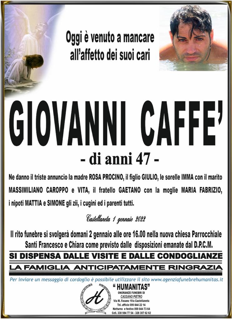 Anniversario di Giovanni Caffè