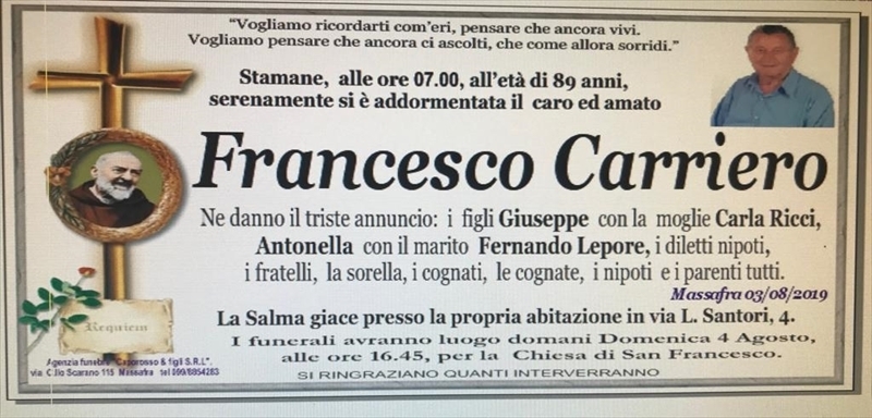 manifesto funebre