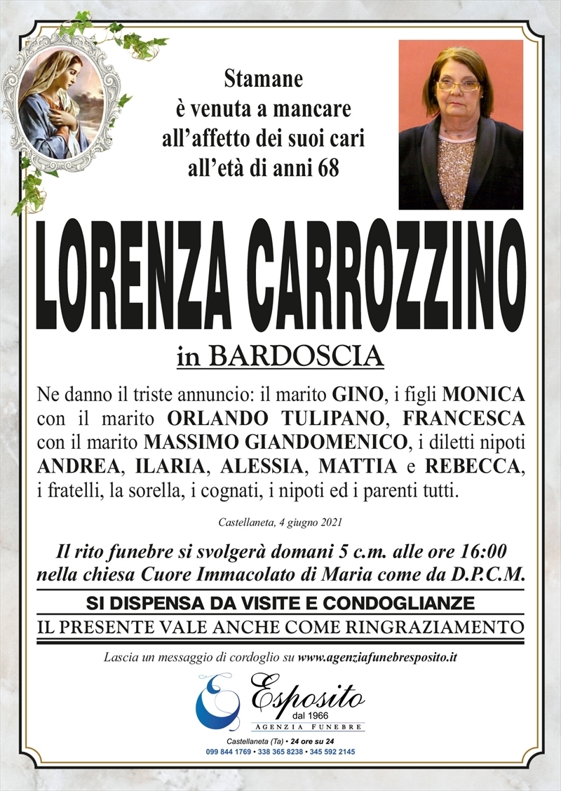 manifesto funebre