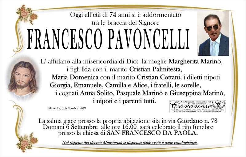 Anniversario di Francesco Pavoncelli