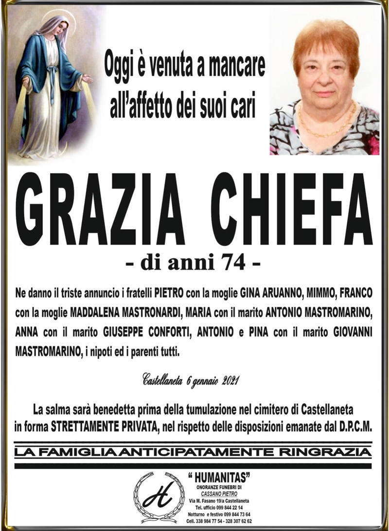 manifesto funebre