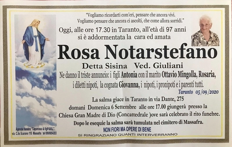 manifesto funebre