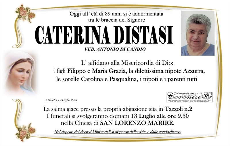 Anniversario di Caterina Distasi