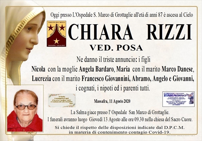 Anniversario di Chiara Rizzi