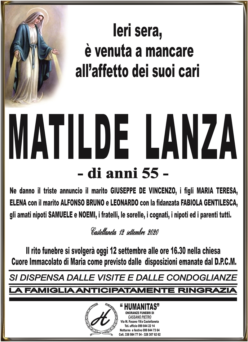 manifesto funebre