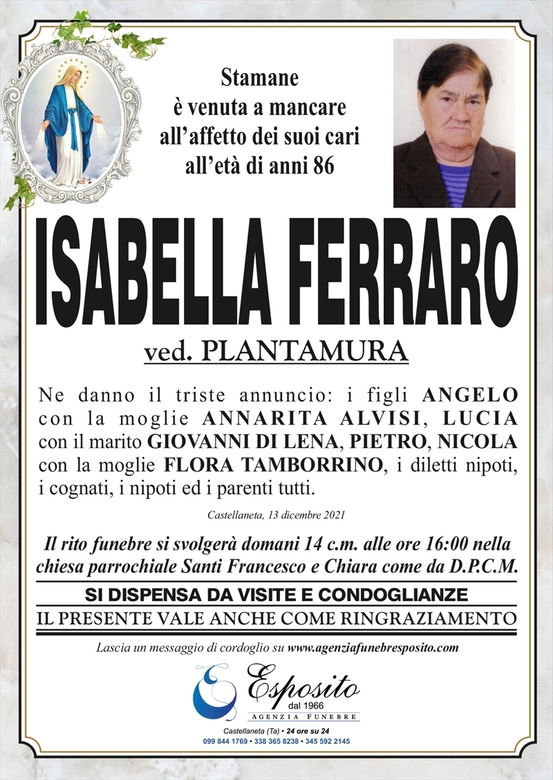 manifesto funebre