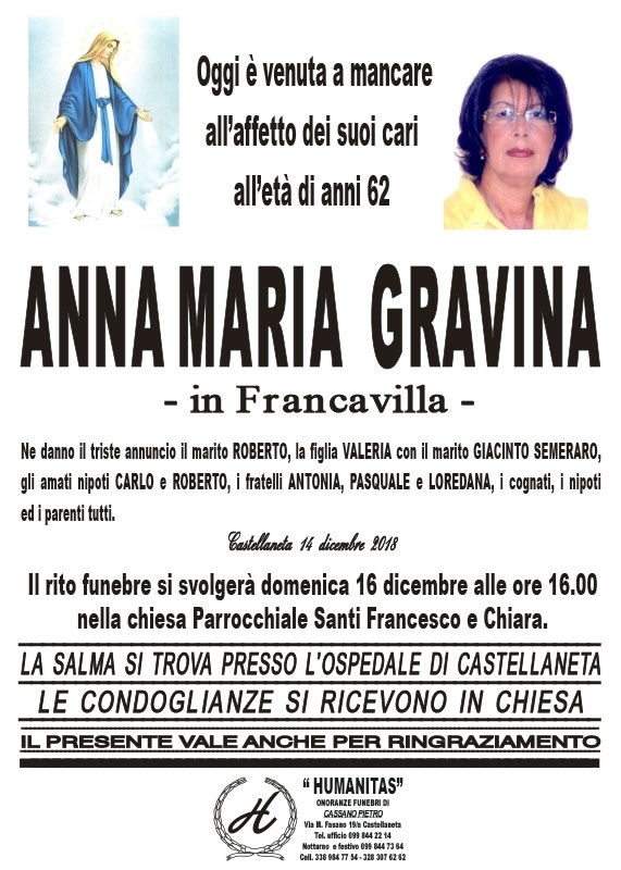 manifesto funebre