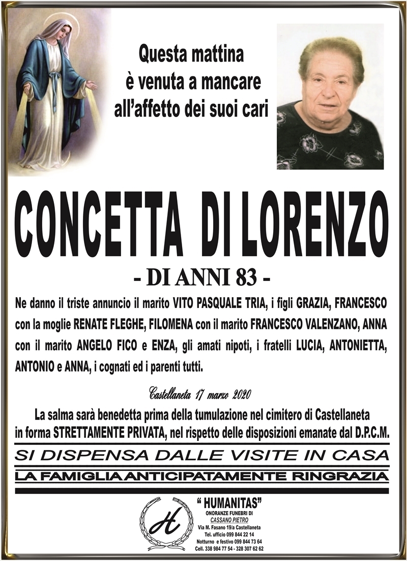 manifesto funebre