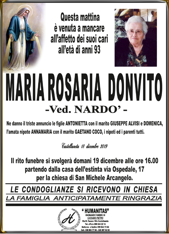 manifesto funebre