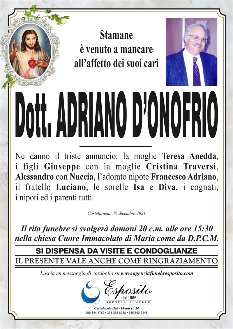 manifesto funebre