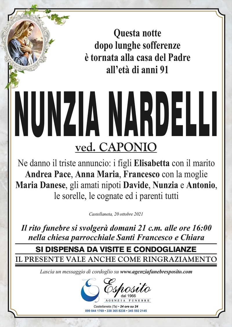 manifesto funebre