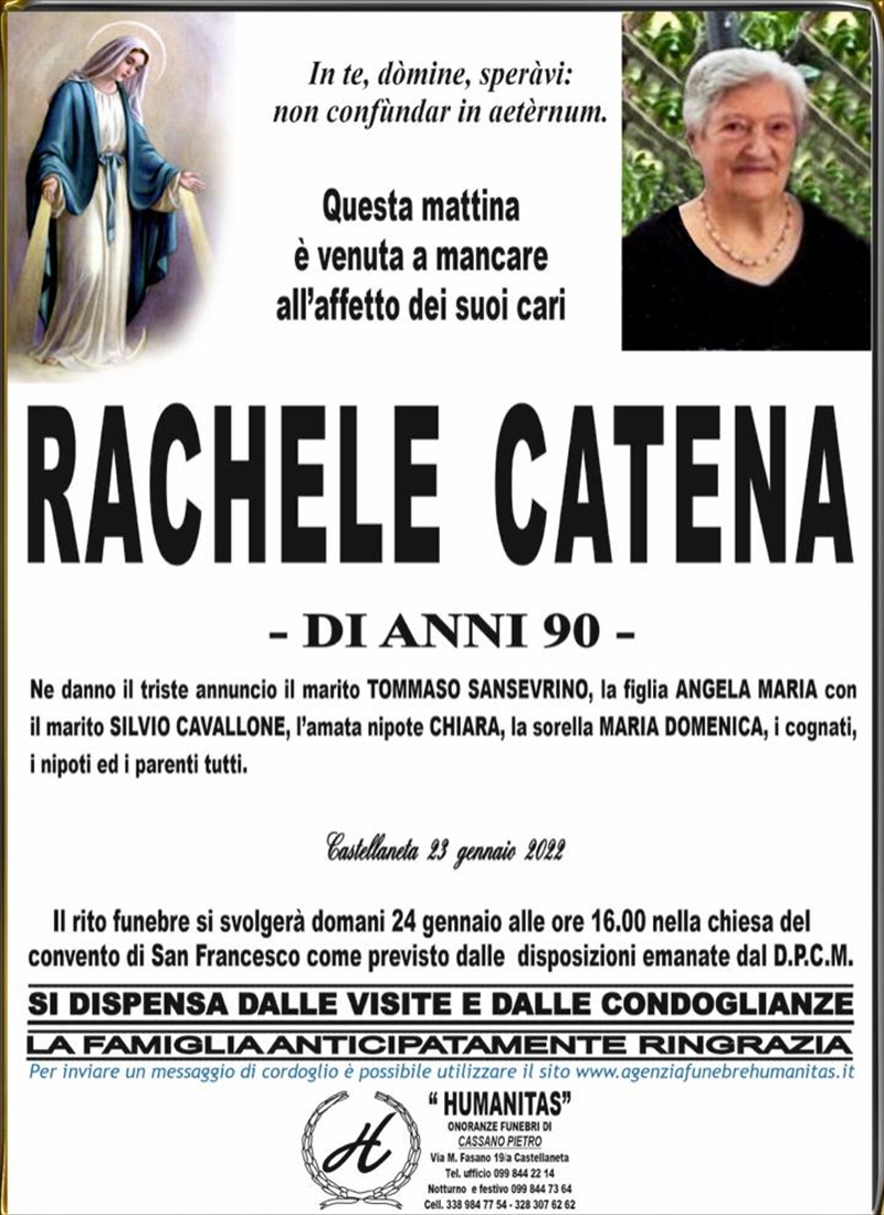 Anniversario di Rachele Catena