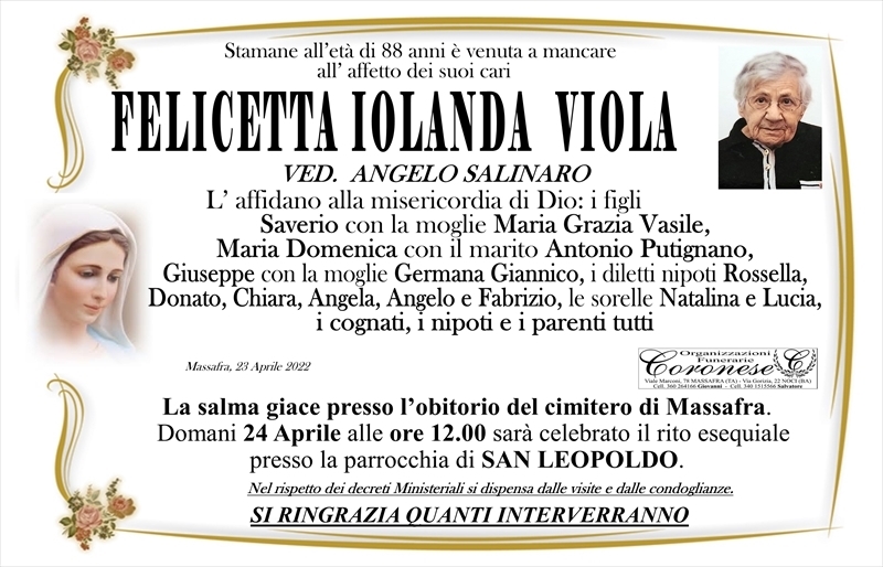 Anniversario di Felicetta Iolanda Viola