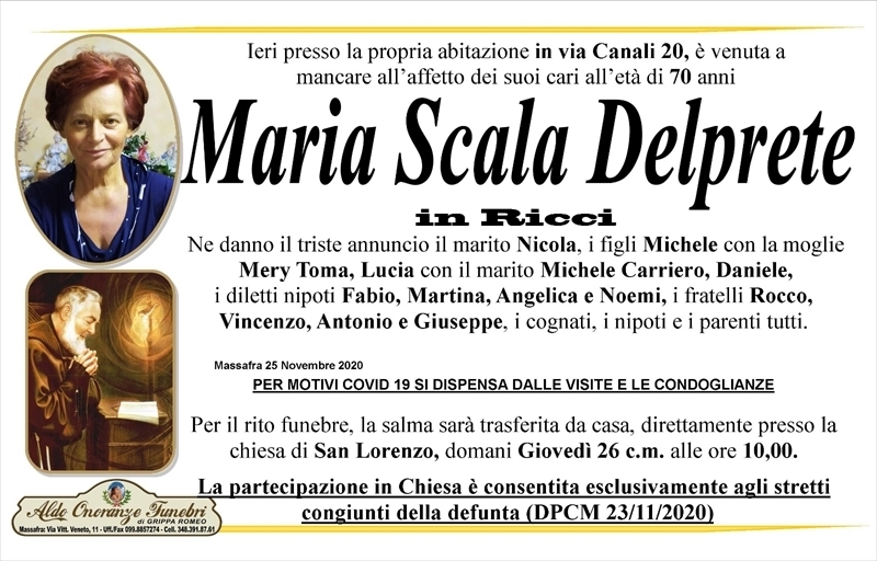 Anniversario di Maria Scala Delprete