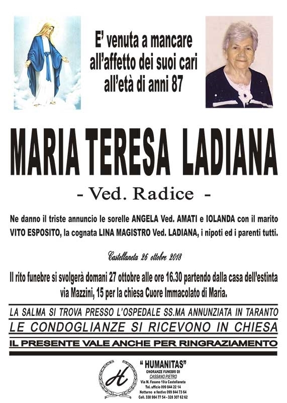 manifesto funebre