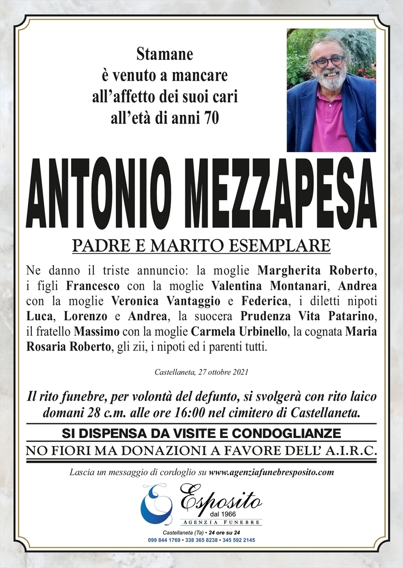 manifesto funebre