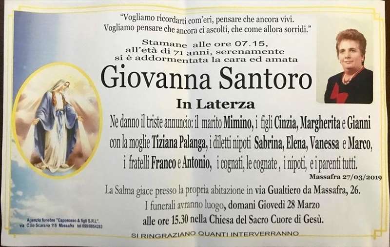 manifesto funebre