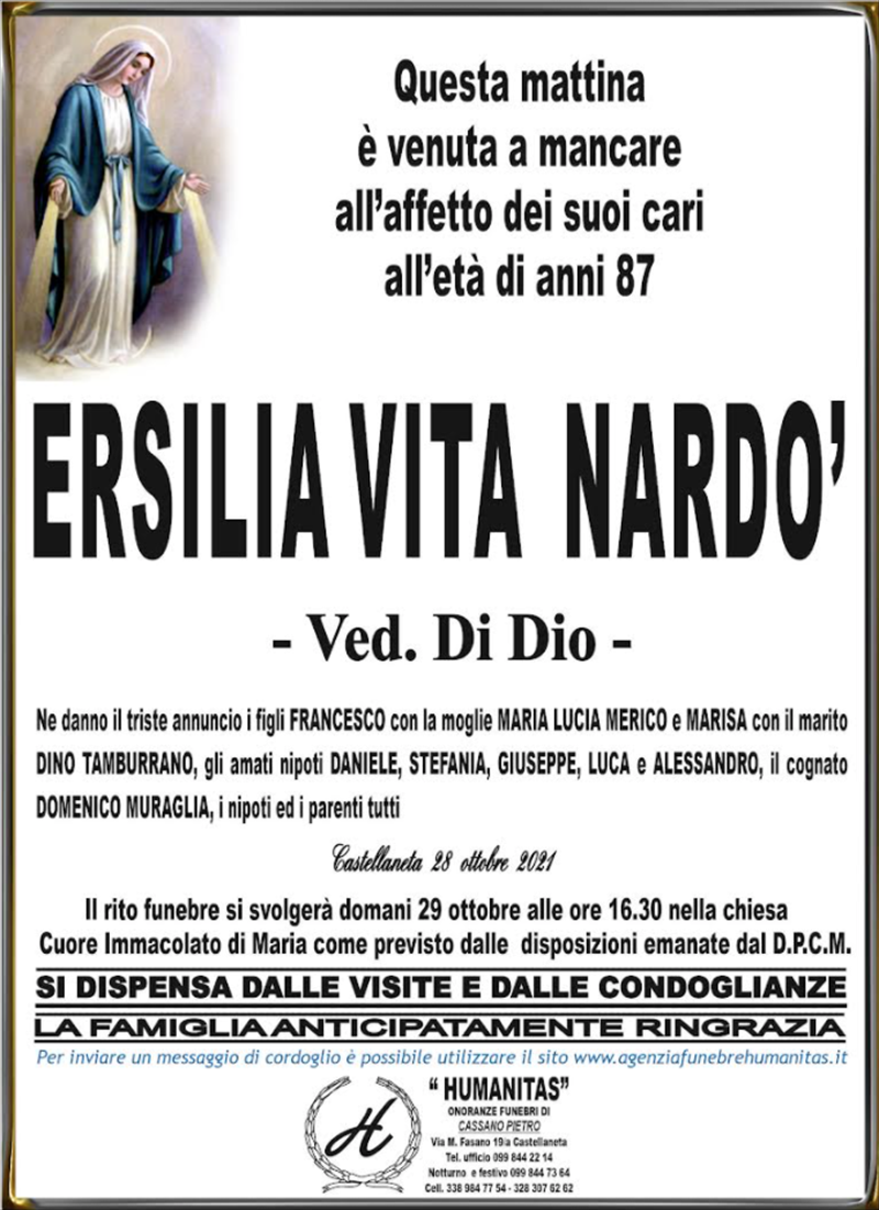 manifesto funebre