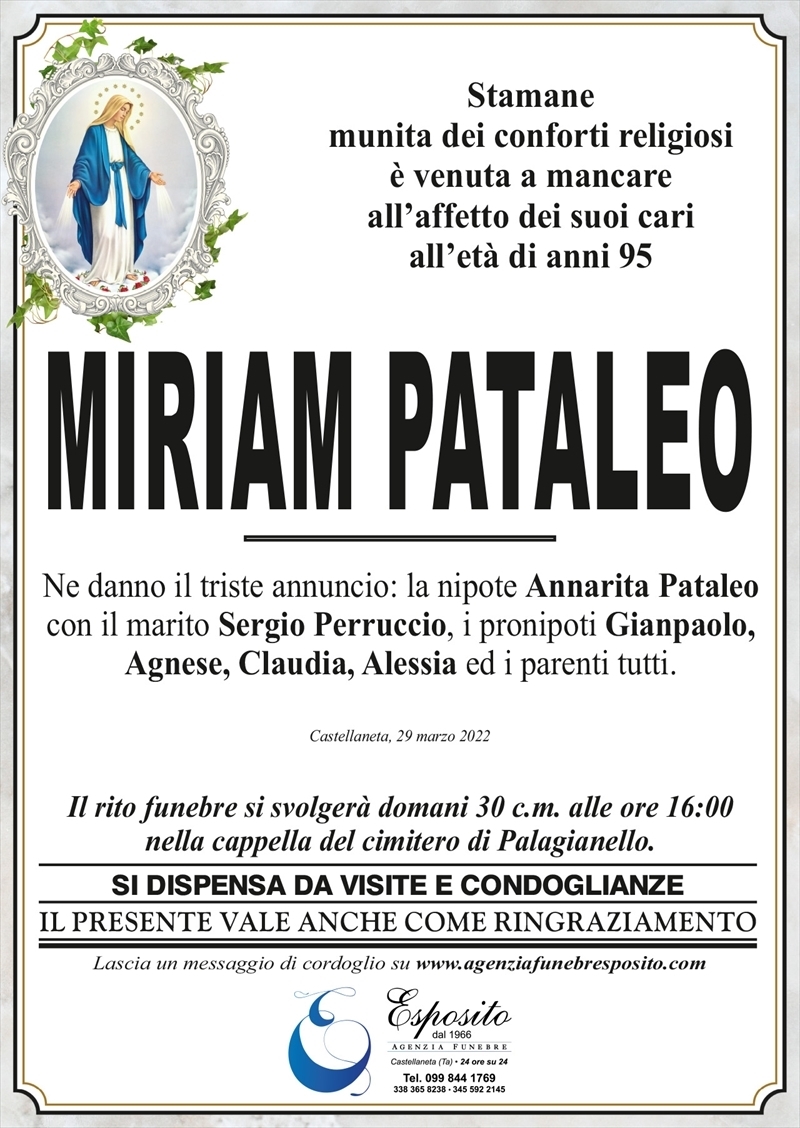 manifesto funebre