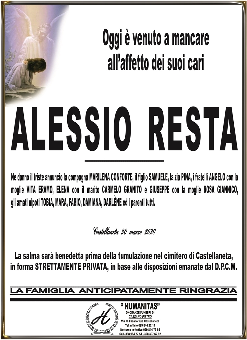 manifesto funebre