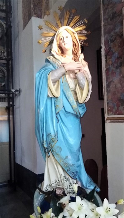 Chiesa di san Francesco: Immacolata Concezione sull'altare di patronato della famiglia D'Alagni