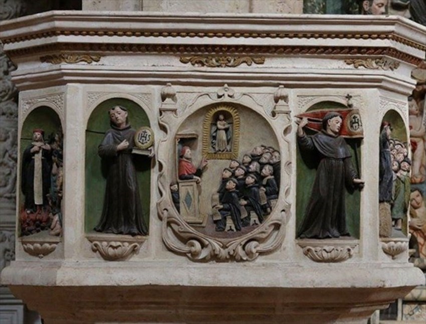 Chiesa di S. Francesco a Castellana Grotte, decorazioni di Fra Luca Principino