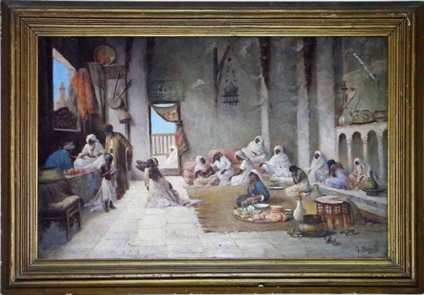 Nicola Forcella, Mercante di schiavi - Olio su tela